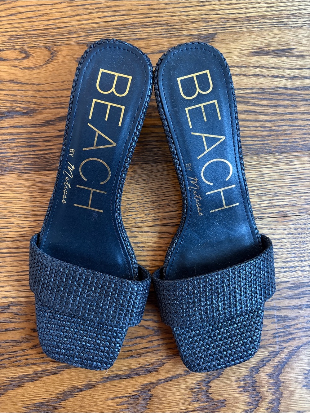 BEACH by Matisse Black Woven Slide Sandals